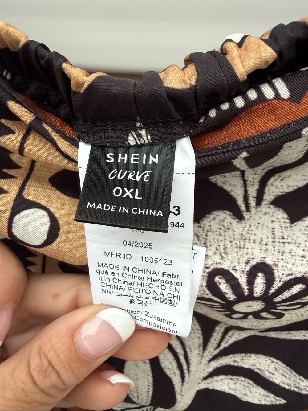 SHEIN Black Floral-Print Tie-Front High Waist Skort - Picture 5 of 6